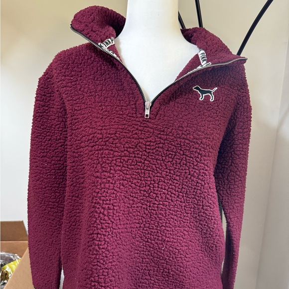 Victoria's Secret Victorias Secret Pink Sherpa Boyfriend Quarte - Picture 13 of 14